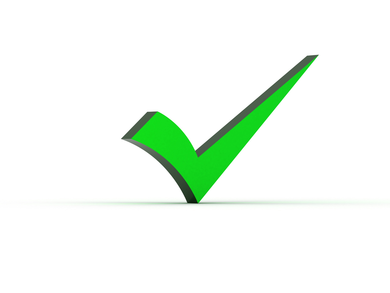 green checkmark